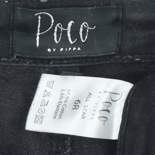 Poco by Pippa Women's Black Skinny Jeans Size 6R Stretch Denim