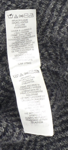 Max Studio Women’s Grey Herringbone Cardigan Small Wool Blend