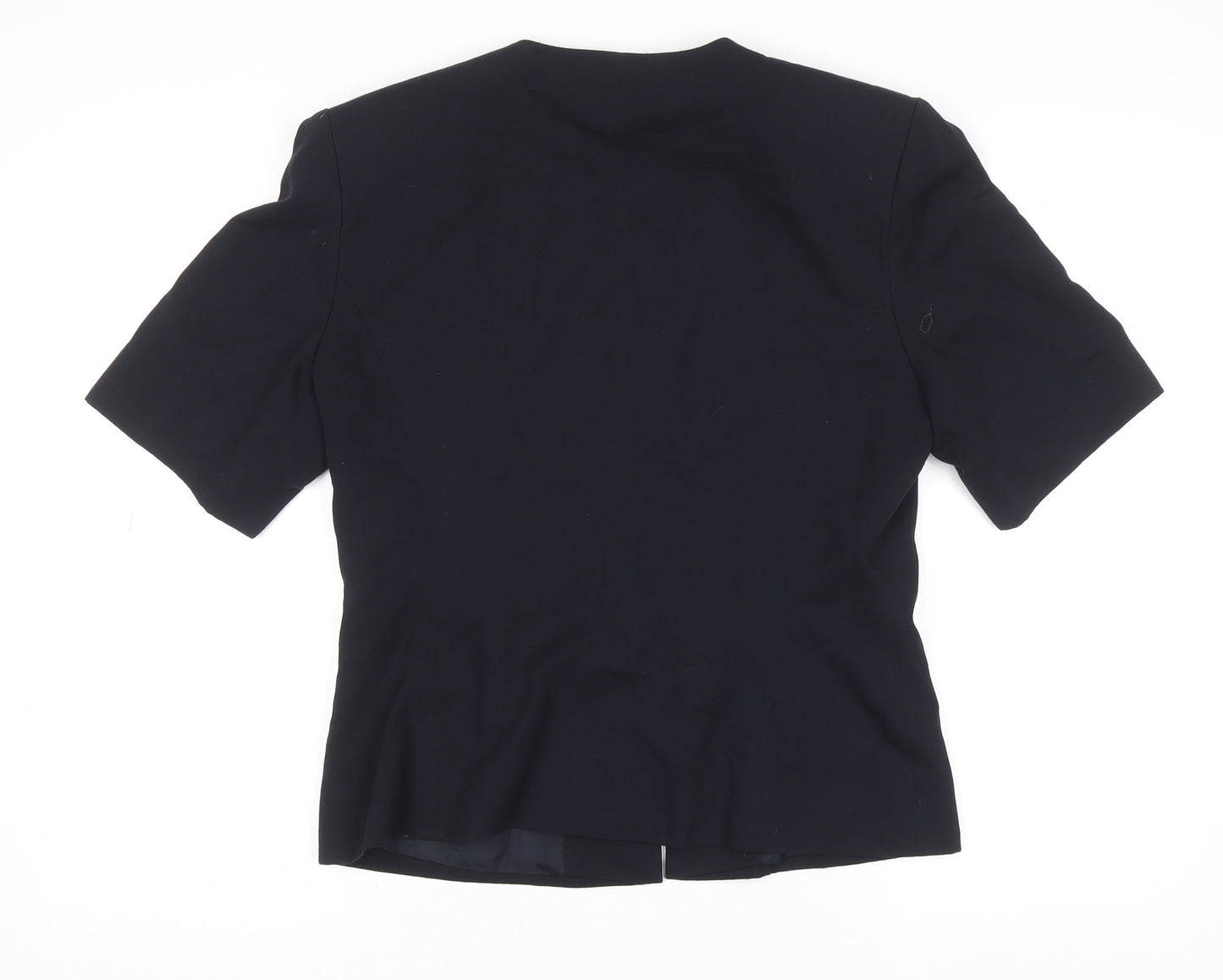 Cartoon Women’s Black Short Sleeve Single-Breasted Suit Jacket Size 10