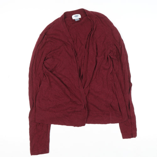 Old Navy Women’s Red Long Sleeve Cotton Viscose Open Cardigan Size L