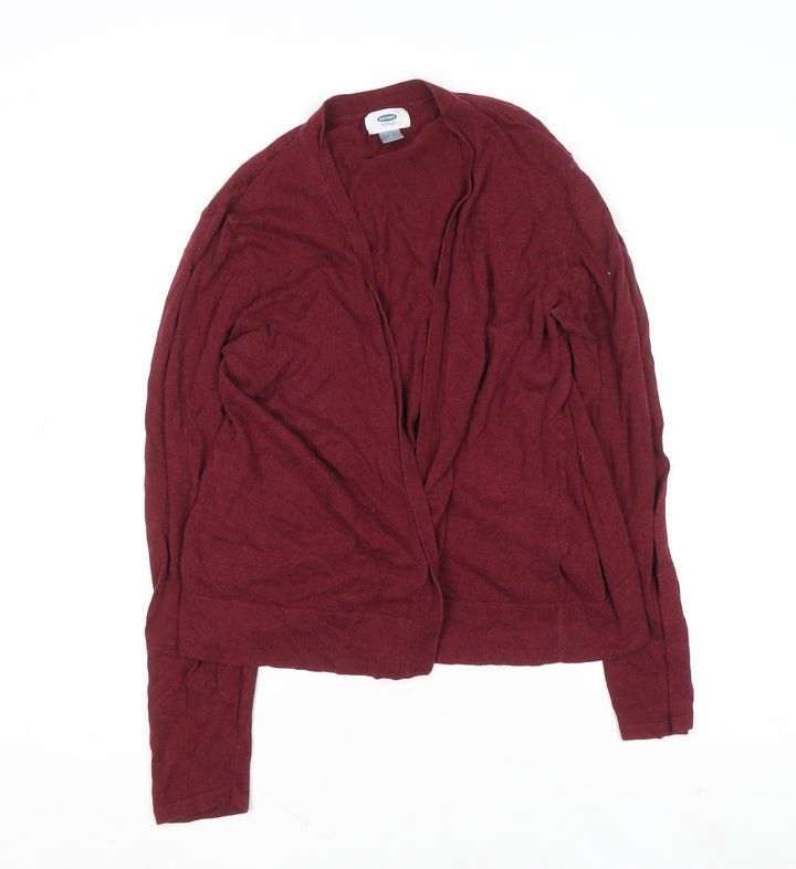 Old Navy Women’s Red Long Sleeve Cotton Viscose Open Cardigan Size L