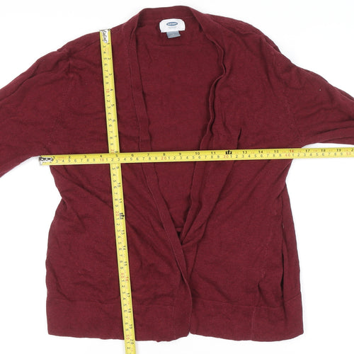 Old Navy Women’s Red Long Sleeve Cotton Viscose Open Cardigan Size L