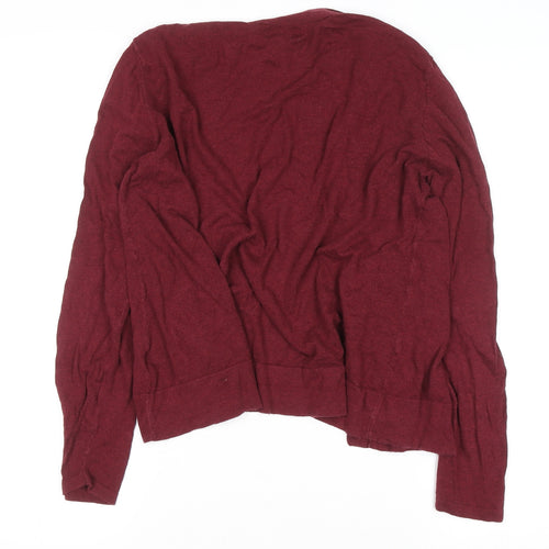 Old Navy Women’s Red Long Sleeve Cotton Viscose Open Cardigan Size L