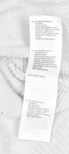 White Stuff Women's White Crew Neck Cotton Blend Jumper Size 6