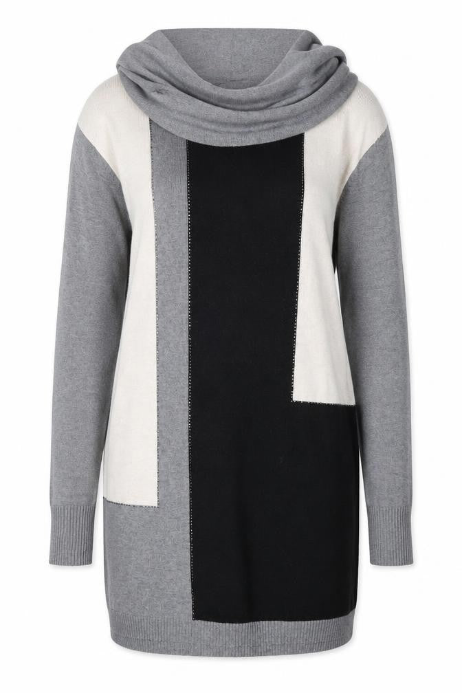 Roman Women’s Multicoloured Cowl Neck Tunic Jumper Size 12