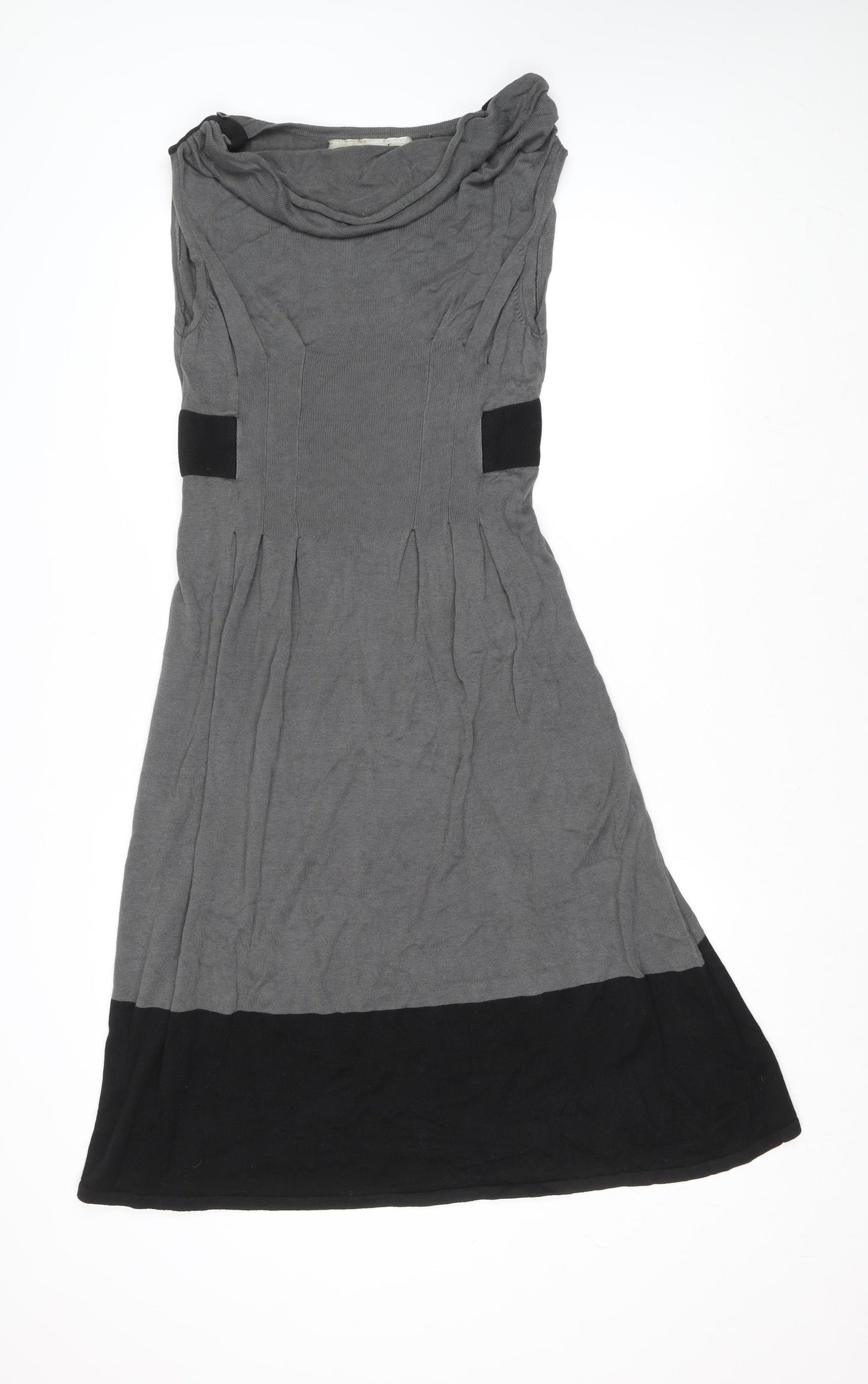 Designers at Debenhams Grey Colourblock Fit & Flare Womens Dress Size 12
