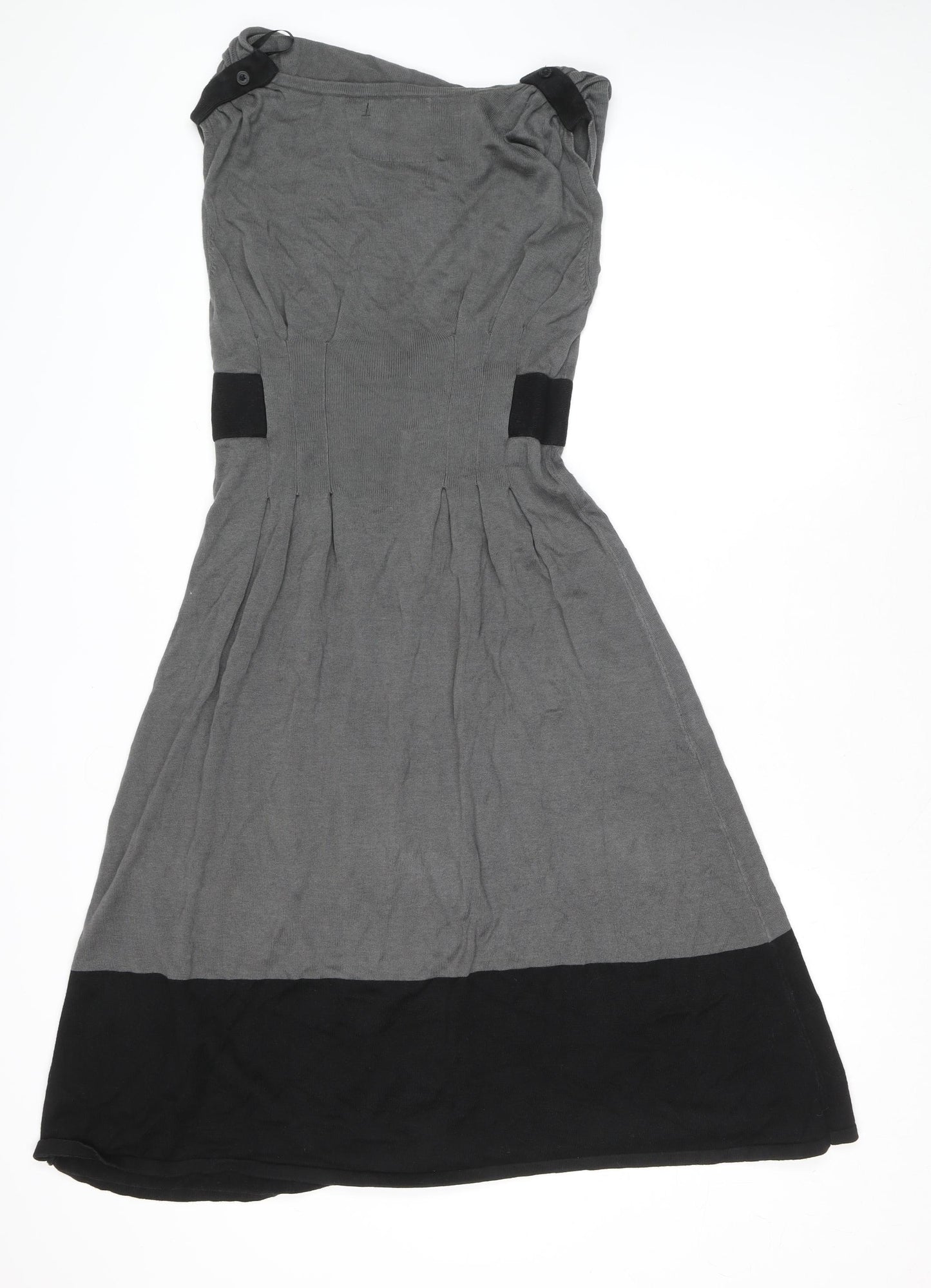 Designers at Debenhams Grey Colourblock Fit & Flare Womens Dress Size 12