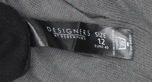 Designers at Debenhams Grey Colourblock Fit & Flare Womens Dress Size 12