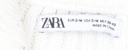 ZARA Men’s Blue & White Stripe Sleeveless 1/4 Zip Knit Vest S