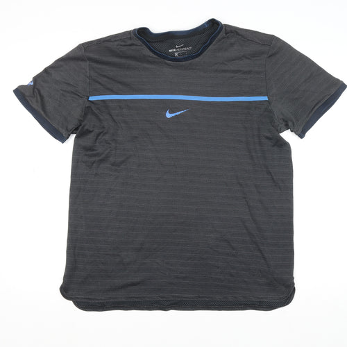 Nike Mens Black AeroReact Running T-Shirt Size S Lightweight Breathable