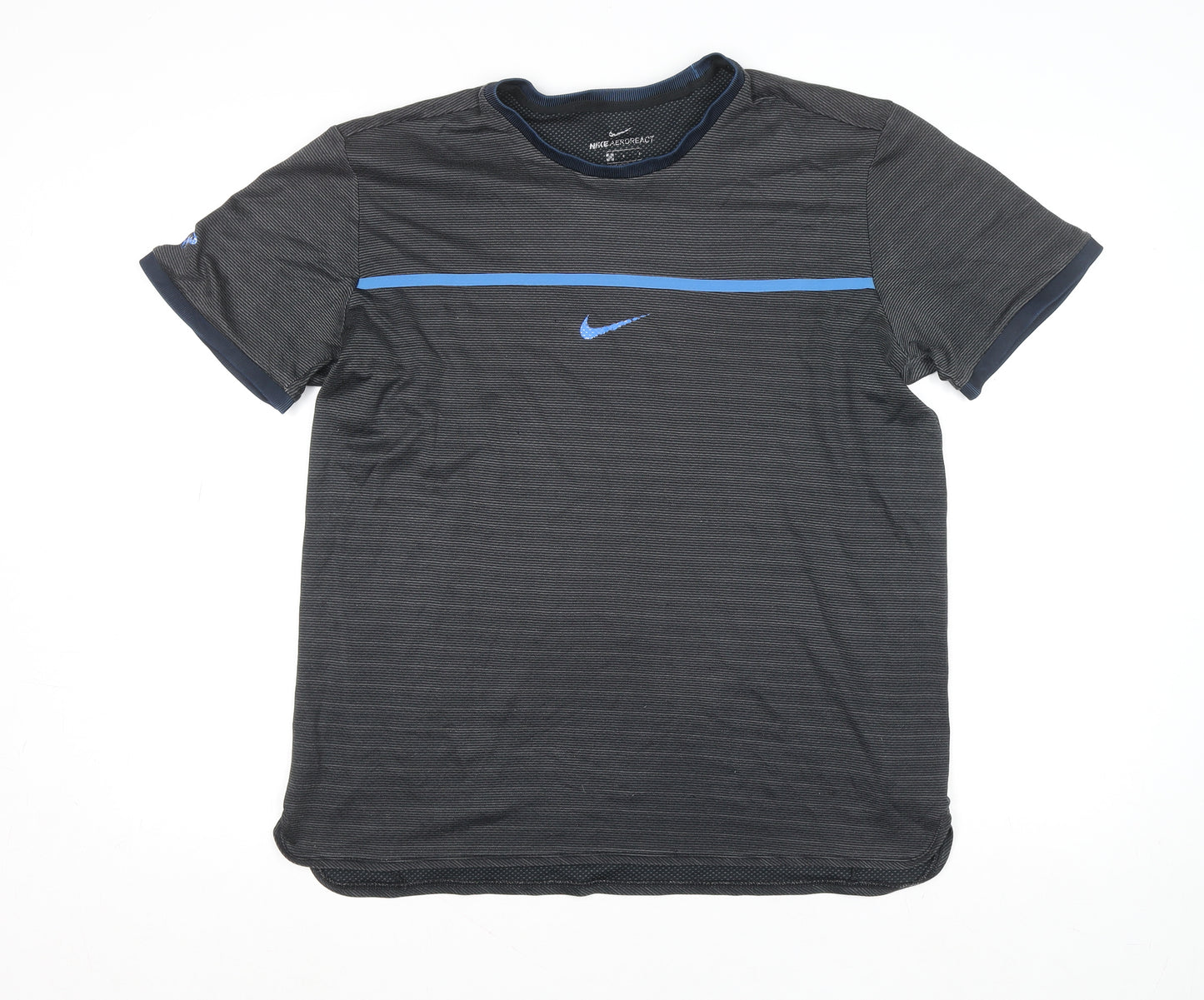 Nike Mens Black AeroReact Running T-Shirt Size S Lightweight Breathable