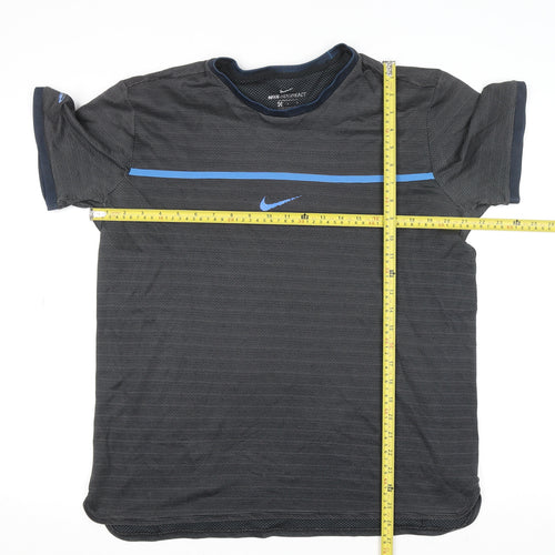 Nike Mens Black AeroReact Running T-Shirt Size S Lightweight Breathable