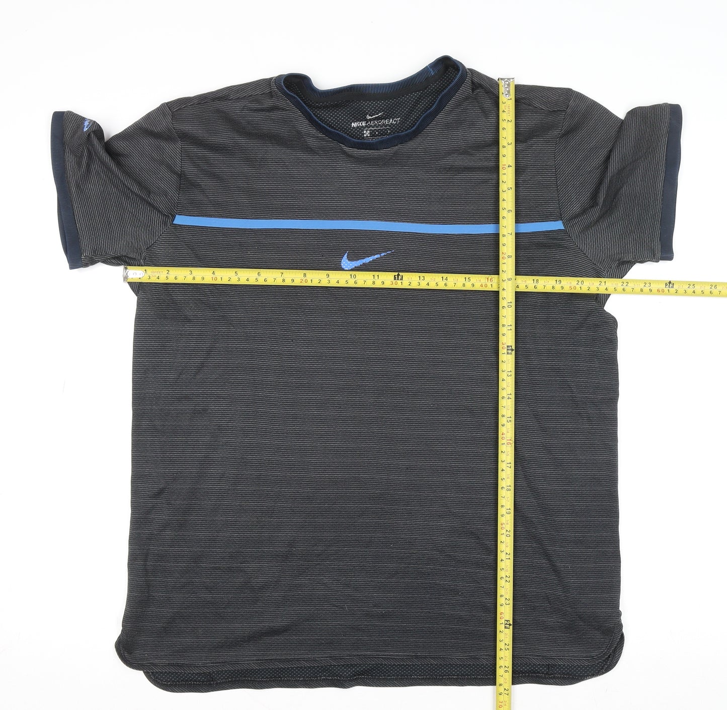 Nike Mens Black AeroReact Running T-Shirt Size S Lightweight Breathable