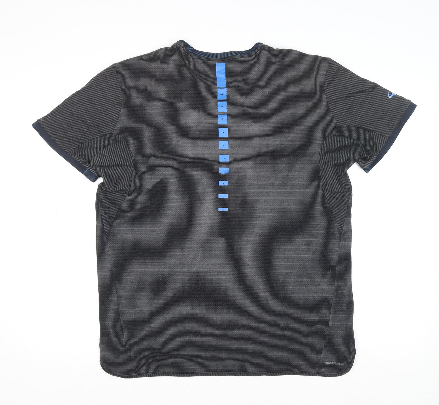 Nike Mens Black AeroReact Running T-Shirt Size S Lightweight Breathable