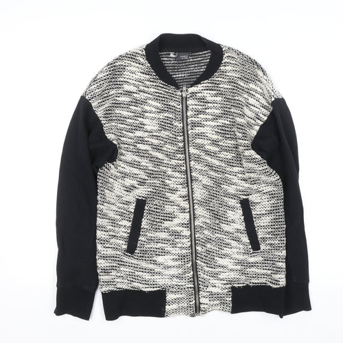Sparkle & Fade Womens Black Knit Full Zip Jumper XS