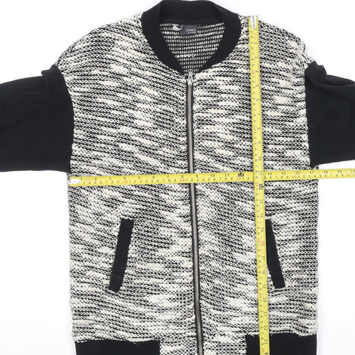 Sparkle & Fade Womens Black Knit Full Zip Jumper XS