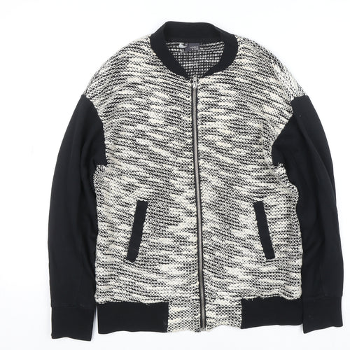 Sparkle & Fade Womens Black Knit Full Zip Jumper XS