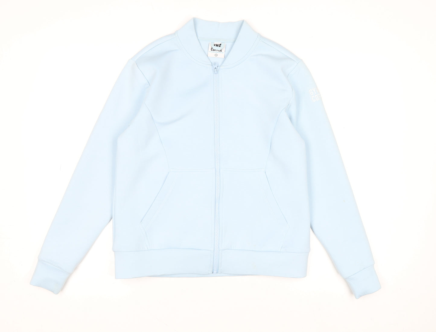 Gym+Coffee Women's Blue Small Track Jacket Full Zip Athleisure Slim Fit
