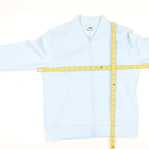 Gym+Coffee Women's Blue Small Track Jacket Full Zip Athleisure Slim Fit
