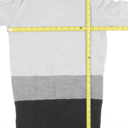 Marks and Spencer Womens Grey Roll Neck Acrylic Jumper Size 6