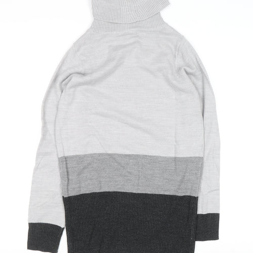 Marks and Spencer Womens Grey Roll Neck Acrylic Jumper Size 6