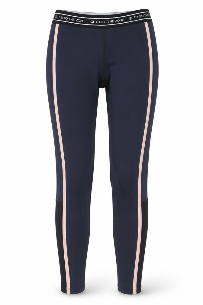 Forever 21 Women's Black Pink Side Stripe Athletic Leggings Size S