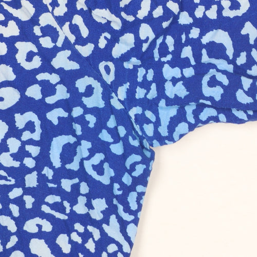 Saint Tropez Women’s Blue Animal Print Viscose Shift Dress L