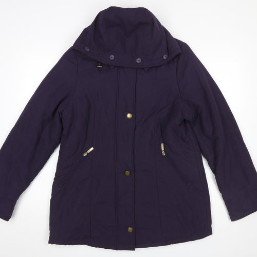 Marks and Spencer Women's Purple Hooded Puffer Jacket UK 14