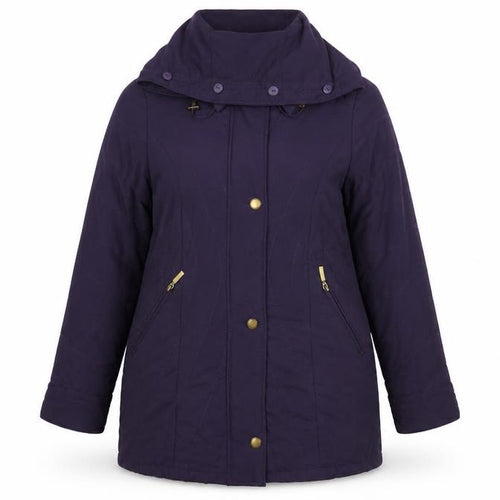 Marks and Spencer Women's Purple Hooded Puffer Jacket UK 14