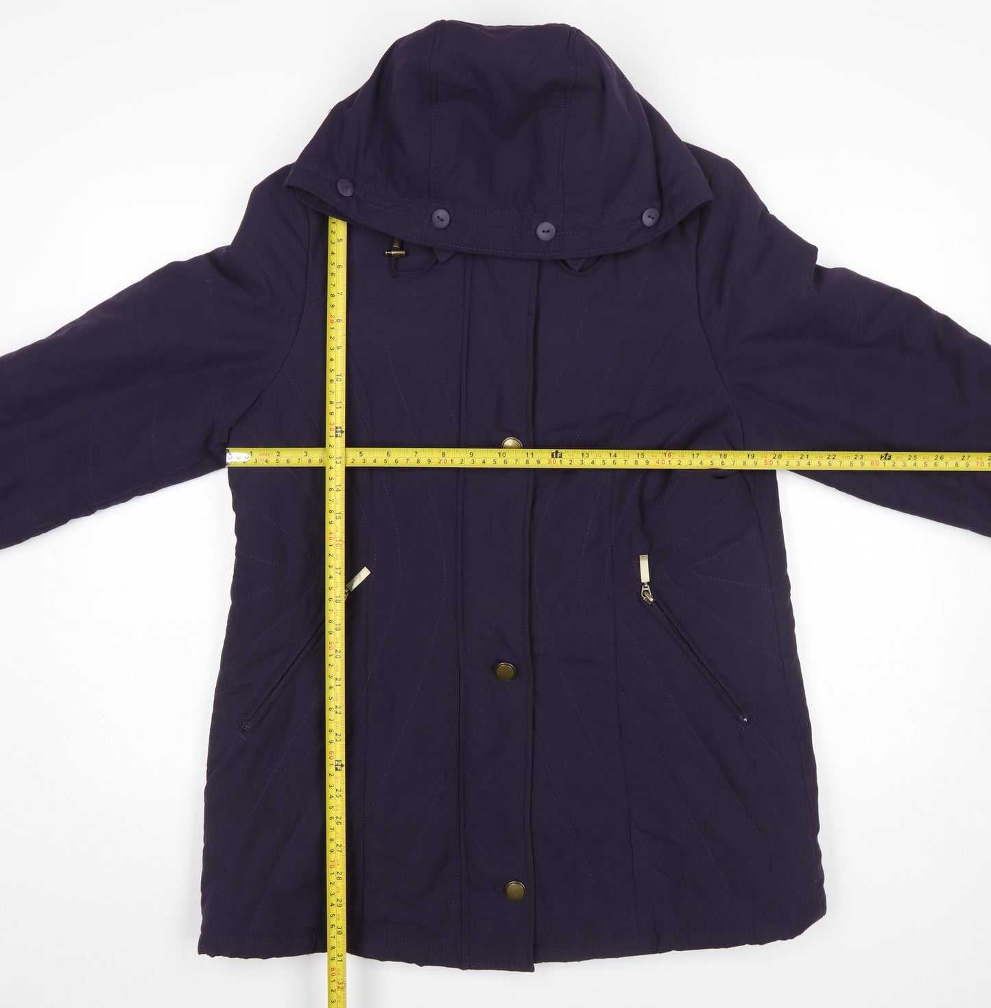 Marks and Spencer Women's Purple Hooded Puffer Jacket UK 14