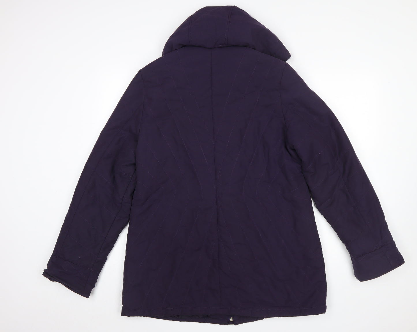 Marks and Spencer Women's Purple Hooded Puffer Jacket UK 14