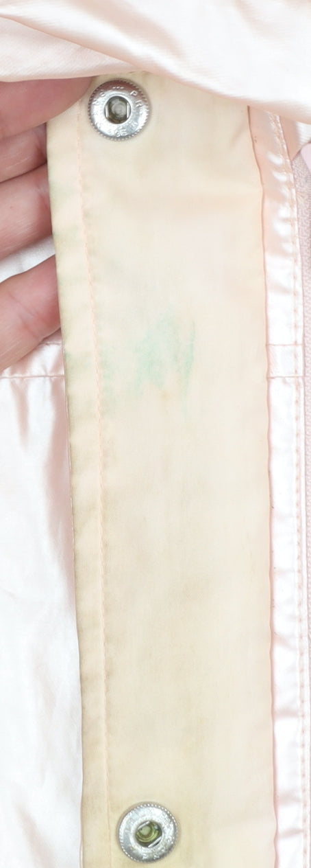 Girls Pink Hooded Rain Coat 5-6 Years Waterproof Lined Polyester Jacket