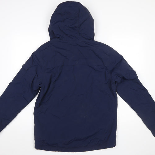 Next Men's Blue Hooded Windbreaker Jacket Size S Lightweight Casual