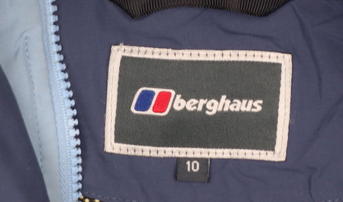 Berghaus Womens Blue Waterproof Hooded Rain Jacket Size 10
