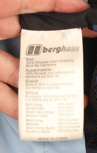 Berghaus Womens Blue Waterproof Hooded Rain Jacket Size 10