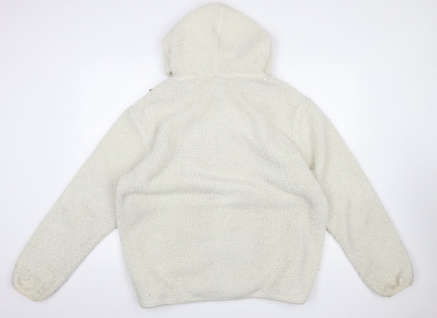 Dickies Mens Ivory Fleece 1/2 Zip Hoodie XL Hooded Sweatshirt