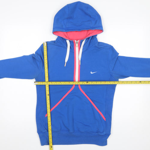 Nike Womens Blue Dri-Fit Hoodie Medium Hooded Pullover Sweatshirt