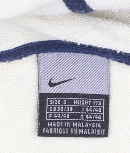 Nike Men Beige Short Sleeve Pullover Hoodie S Graphic Logo