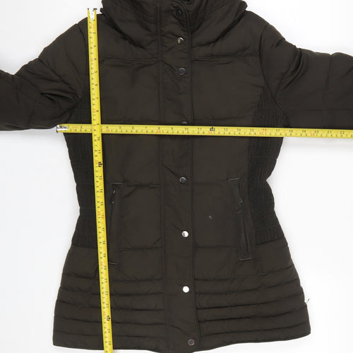 Hobbs London Women's Black Size 8 Puffer Jacket with Hood