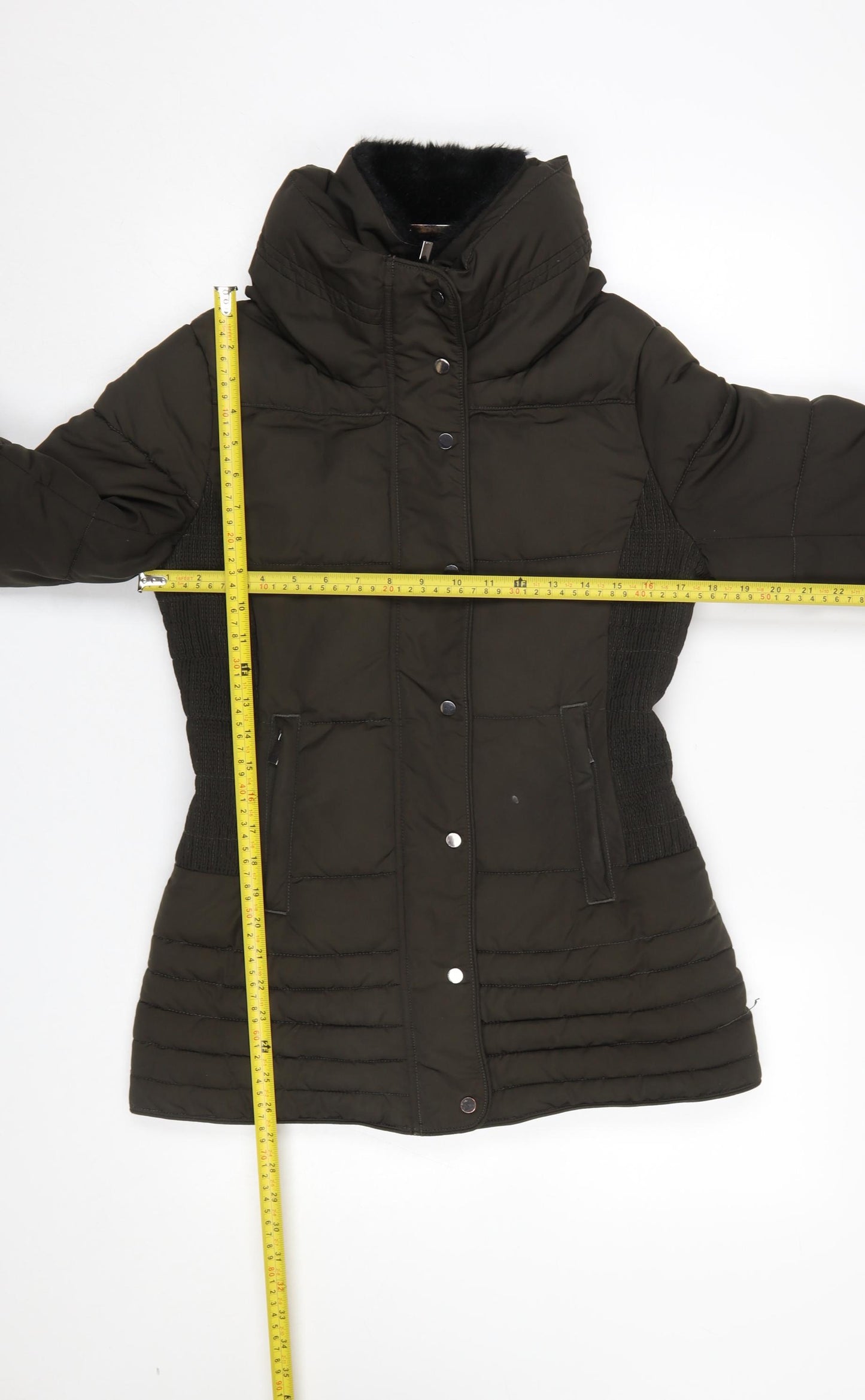 Hobbs London Women's Black Size 8 Puffer Jacket with Hood