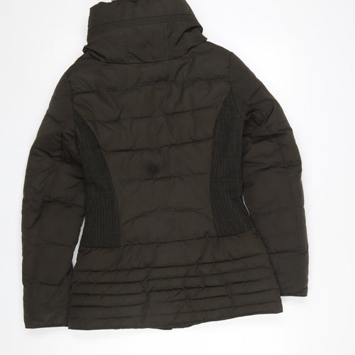 Hobbs London Women's Black Size 8 Puffer Jacket with Hood