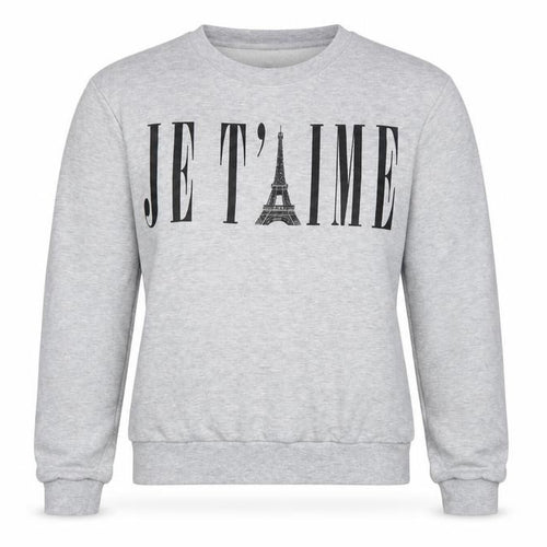 Smithson Clothing Women's Grey 'Je T’aime' Graphic Sweatshirt Size S