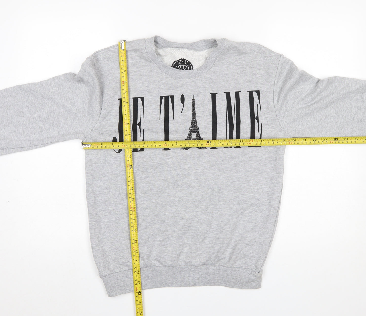 Smithson Clothing Women's Grey 'Je T’aime' Graphic Sweatshirt Size S