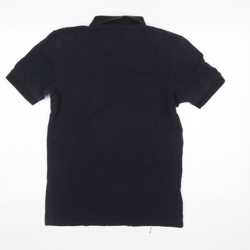 Fred Perry Men's Black Polo Shirt Small Slim Fit Cotton