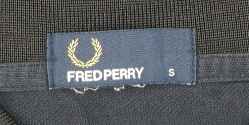 Fred Perry Men's Black Polo Shirt Small Slim Fit Cotton