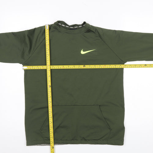 Nike Boys Green Dri-Fit XL Pullover Sweatshirt with Logo Design