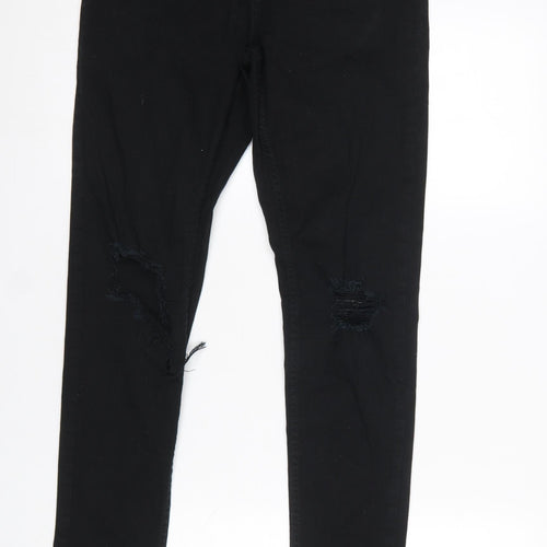 New Look Men Black Slim Fit Distressed Skinny Jeans 30L