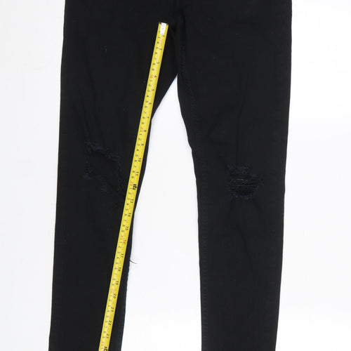 New Look Men Black Slim Fit Distressed Skinny Jeans 30L