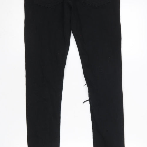 New Look Men Black Slim Fit Distressed Skinny Jeans 30L