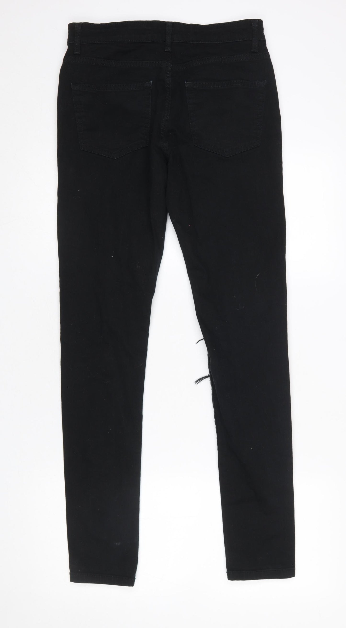 New Look Men Black Slim Fit Distressed Skinny Jeans 30L